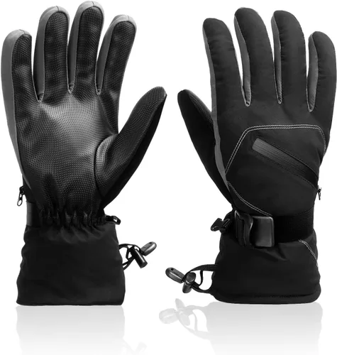 BOSONER Guantes de esquí y snowboard, guantes impermeables de invierno, guantes de nieve para pantalla táctil para clima frío, para hombres,