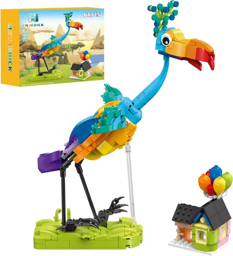 Kevin Bird Up House Set de construcción para adultos, lindo juguete de construcción de animales de película para niñas y niños de 8 a 14 años,