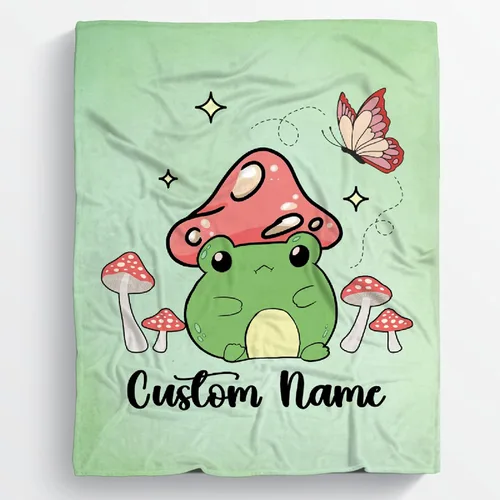 Miniatura 19 de Manta personalizada de bosque azul para niños y niñas, manta personalizada de animales salvajes, regalos para bebé, vaca, guardería, mantas