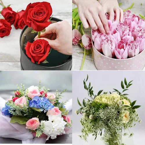 Miniatura 5 de 6 bloques de espuma floral de 4.5 pulgadas, grandes bloques de espuma floral seca redonda de espuma para flores artificiales, flores de pasillo