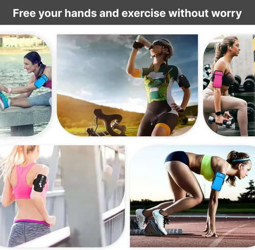 Miniatura 5 de Brazalete para correr, correa deportiva ajustable para correr, brazalete de entrenamiento para iPhone, bolsa de celular para ejercicio, hombres