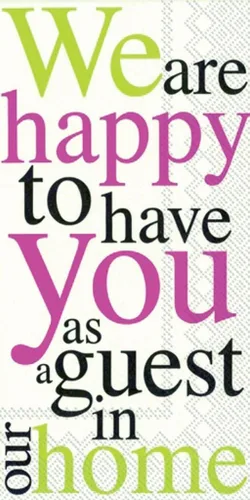 Miniatura 3 de Ideal Home Range Juego de 2 servilletas de papel de 3 capas Happy To Have You, 16 unidades, color dorado y plateado