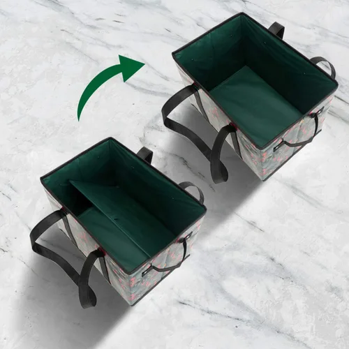 Miniatura 4 de Foraineam Juego de bolsas reutilizables para comestibles, bolsas de compras plegables y resistentes con fondo reforzado Follaje vibrante/paquete de 3