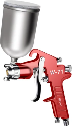 Miniatura 8 de HVLP - Pistola pulverizadora de pintura de aire, alimentación de sifón, capacidad de 1000 CC, con boquilla de 0.06 pulgadas, pistolas de Rojo