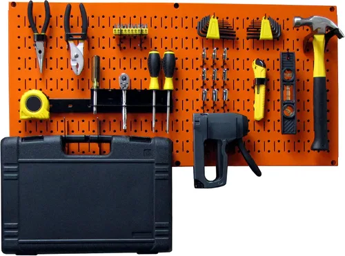 Miniatura 10 de Wall Control Sistema modular de organizador de herramientas de tablero perforado, unidad de almacenamiento de herramientas de metal montado