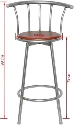 Miniatura 2 de sillas de bar, taburetes de bar, taburetes de bar Juego de 3, mesa de bar, sillas para barra de cocina, taburetes de bar 2 piezas taburete de acero