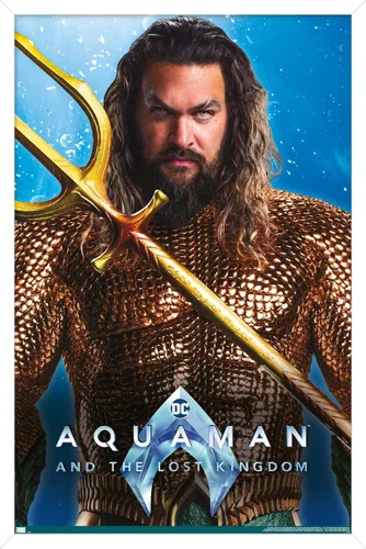 Trends International DC Comics Movie Aquaman y el Reino Perdido - Póster de pared Aquaman de 22.4 pulgadas de largo x 14.7 pulgadas de ancho,