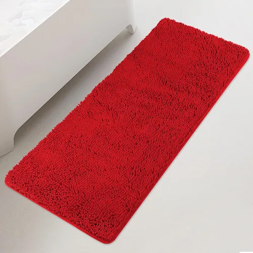Miniatura 129 de Yeaban Alfombra de pasillo de baño de 24 x 72 pulgadas, antideslizante, alfombra de baño larga de felpilla gruesa, absorbente y lavable, alfombra