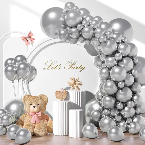 Miniatura 51 de Kit de arco de globos rojo brillante de 135 piezas de diferentes tamaños de 18, 12, 10 y 5 pulgadas, decoraciones de fiesta de color rojo para baby