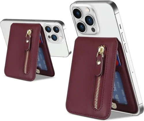 Miniatura 14 de Cavor Compatible con cartera Magsafe, soporte ajustable, cartera magnética para iPhone 17/16 Pro Max/14 Pro/15/14 Plus/13/12, tarjetero Magsafe