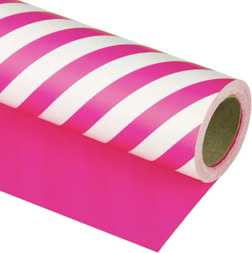 Miniatura 10 de WRAPAHOLIC Papel de regalo reversible azul bebé de 30 pulgadas, papel de regalo azul bebé y rayas para cumpleaños, vacaciones, bodas, baby shower