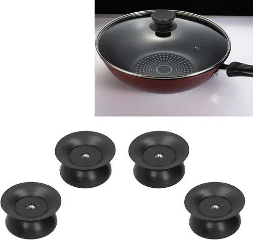 Miniatura 5 de 4 pomos de repuesto para tapa de olla, pomo superior universal para tapa de olla resistente al calor, asas de sujeción para sartenes y tapas