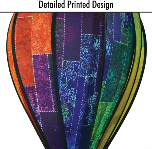 Miniatura 2 de In the Breeze 0995 Batik Quilt Hot Air Balloon Spinner, 10 paneles