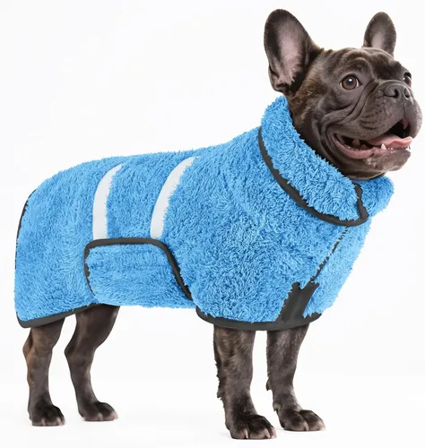 Miniatura 13 de Bienbee Bata de baño para perro, de secado rápido, súper absorbentes, para perros pequeños, medianos y grandes, abrigo de secado para después