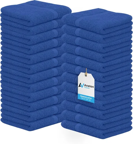 Miniatura 17 de Avalon Towels Toallitas de Algodón – (Paquete de 24) Tamaño 12x12 Pulgadas, 100% Algodón Hilado en Anillo, Toallitas Faciales Suaves y Absorbentes