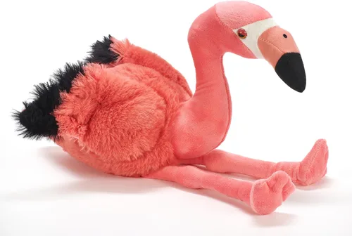 Miniatura 8 de The Petting Zoo Flamenco de peluche, regalos para niños, animales salvajes del zoológico Onez, juguete de peluche de flamenco de 12 pulgadas