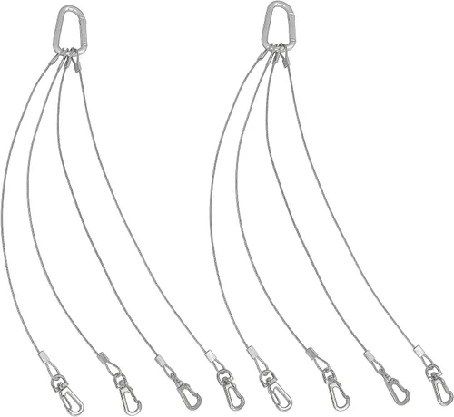 Colgador de cuerda de acero inoxidable 304 para colgar plantas, cuerda de alambre colgante de luz para diodo emisor de luz, lámpara de tanque de