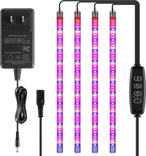 Miniatura 13 de iPower Luz LED de crecimiento con espectro completo para plantas de interior, cuello de cisne ajustable, 5 niveles regulables, 3 modos de Blanco