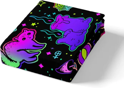 Miniatura 4 de Feelyou Juego de sábanas bajeras de Halloween tamaño individual, juego de sábanas decorativas de Halloween para niños y adultos (sin sábana encimera)