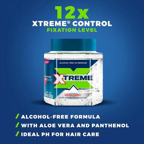 Miniatura 4 de Xtreme Gel Seduction Styling Hair Gel para hombres con aloe vera y control de 48 horas, 8.81 onzas (paquete de 12)