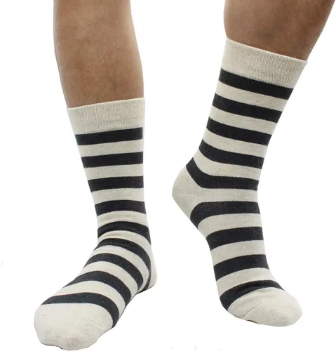 Miniatura 89 de TOEJYJ Calcetines de vestir divertidos para hombre, paquete de calcetines casuales divertidos, coloridos calcetines de algodón a rayas, talla 10-13
