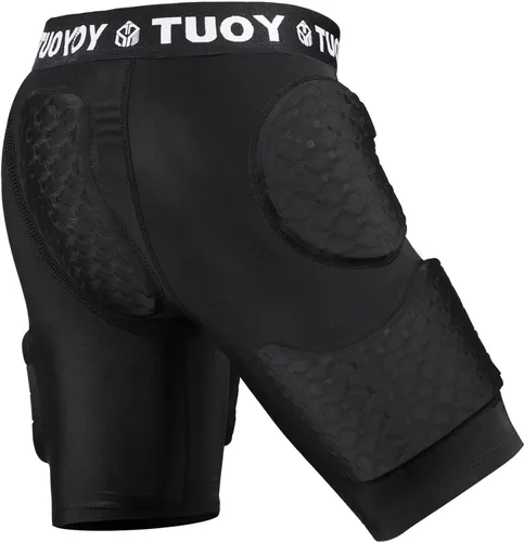 TUOY Adult Padded Compression Shorts 5-Pad Football Girdle Hip Thigh Protector