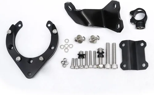 Miniatura 5 de Kit de soporte de montaje estabilizador de aluminio para motocicleta CNC para Yamaha MT07 FZ07 2020 2021 2022 2023 (negro + negro)