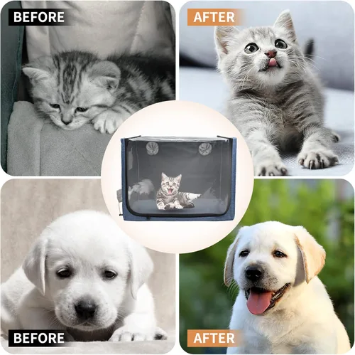 Miniatura 6 de Cámara de oxígeno para perros de 100 litros, jaula de oxígeno para mascotas y gatos, jaula grande para criadores de mascotas, incubadora de gatitos