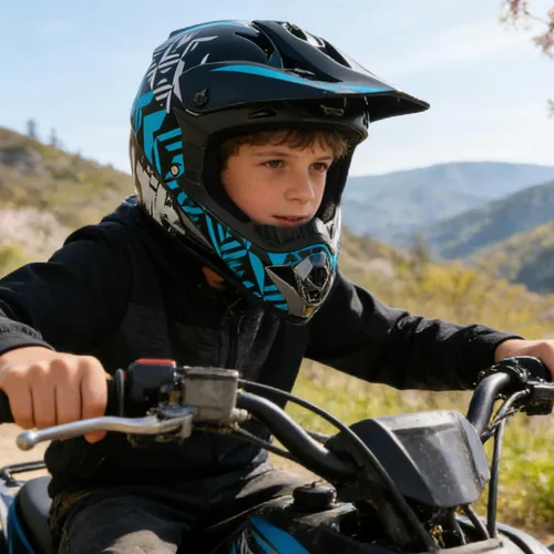 Miniatura 2 de Cascos de Dirt Bike para Jóvenes de Moda para Niños, Motocross, Motocicleta, BMX, ATV, Todoterreno, Cuatro Ruedas, Cascos Integrales para Bicicleta