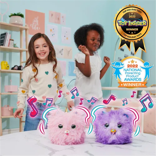 Miniatura 3 de WHAT THE FLUFF?, Purr 'n Fluff, juguete interactivo sorpresa con más de 100 sonidos y reacciones, juguetes para niños para niñas de 5 años
