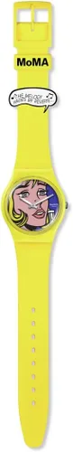 Miniatura 2 de Swatch Gent Biosourced Reverie de Roy Lichtenstein, el reloj cuarzo, Amarillo, Moderno