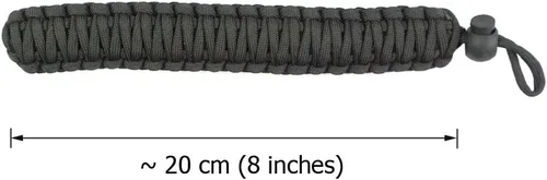 Miniatura 3 de Correa de muñeca ajustable 550 Paracord para cámaras réflex digitales, compactas Negro