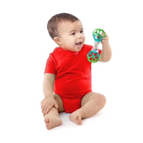 Miniatura 3 de Bright Starts Everything Nice Juguetes de Dentición Conjunto de 9 Piezas - Sonajeros sin BPA y Mordedores Enfriables, Juguetes para Bebés Morados