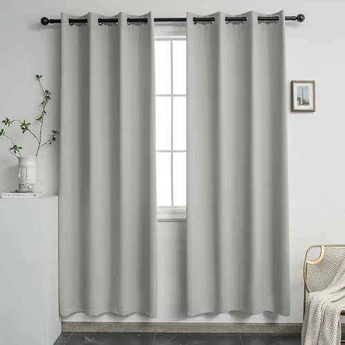 Miniatura 36 de YGO - Cortinas verdes de 183 cm de ancho por 213 cm de largo para dormitorio - Cortinas opacas con ojales en la parte superior, extra anchas