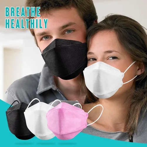 Miniatura 5 de 50/100 Pack KF94 Face_Covers, Color mask，Black Mask，4-Layer mask Independent packaging,outdoor Daily Use