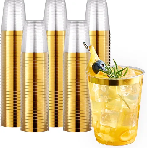 Miniatura 9 de JOLLY CHEF Vasos de plástico transparente de 12 onzas, paquete de 100 vasos de fiesta resistentes, vasos de plástico desechables para Halloween, día