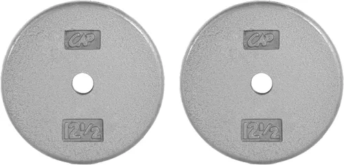 Miniatura 10 de CAP Barbell Placas de peso estándar de hierro fundido de 1 pulgada, individuales y juegos 1.25-50 libras Múltiples opciones Gris
