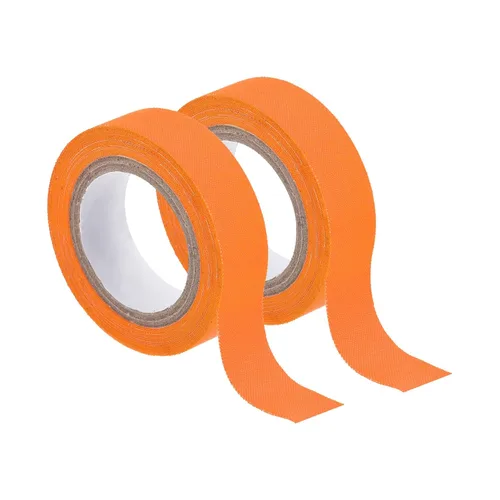 uxcell 2 rollos de cinta de tela Gaffers de neón, 0.6 pulgadas x 16.5 pies, cinta adhesiva fluorescente de luz negra para decoración del hogar,