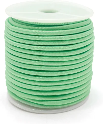 Miniatura 10 de Cuerdas elásticas de colores de 0.118 in 1/8 pulgadas 210 pies, cuerda elástica redonda pesada para cuentas de poni, pulseras de cuentas de silcona