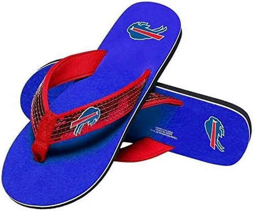 Miniatura 26 de FOCO Womens NFL Team Logo Sequin Strap Sandals Flip Flops