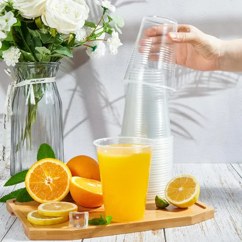 Miniatura 3 de Lilymicky Paquete de 260 vasos de plástico transparente de 16 onzas, vasos de plástico desechables en frío para fiestas, picnic, barbacoa, viajes