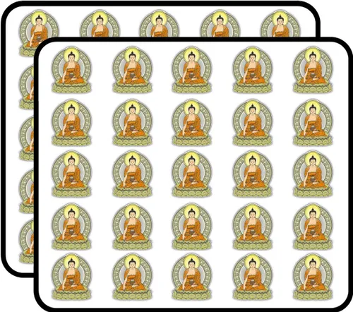 Gautama Buddha - Adhesivo decorativo para álbumes de recortes, calendarios, artes, manualidades infantiles, álbumes, diarios de viñetas, paquete de