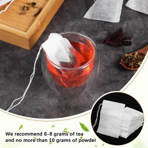 Miniatura 6 de 1000 bolsas de té para té de hojas sueltas, desechables, con cordón, bolsas de té vacías, bolsas de filtro de té a granel, bolsas vacías para té