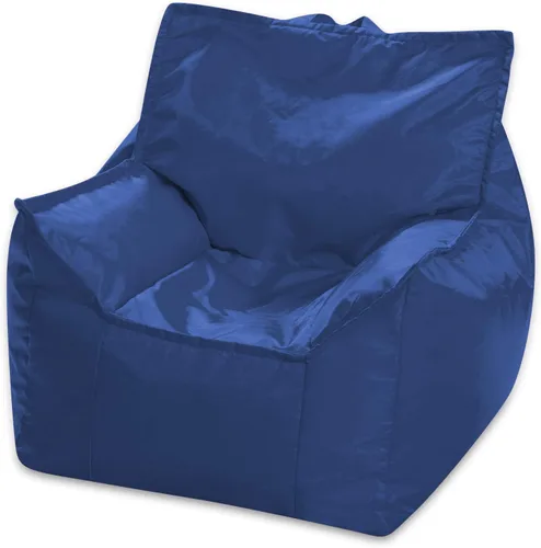 Miniatura 127 de Posh Beanbags - Sillón puff grande, 38 pulgadas, color azul rey sólido Nylon suave - Azul real