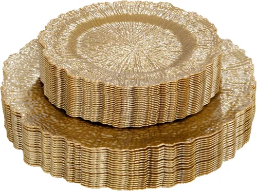 Miniatura 13 de DaYammi 60 platos de plástico azul – Platos azul oscuro desechables – Platos de plástico resistentes para fiestas, incluyendo 30 platos llanos, 30