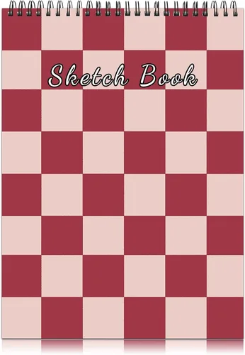 Cabreche Lindo cuaderno de bocetos con encuadernación espiral superior, 9 x 12 pulgadas, papel grueso de 100GSM, 50 hojas, 100 páginas, libro de