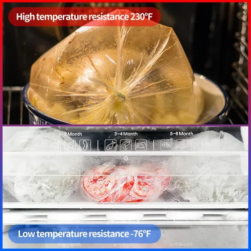 Miniatura 5 de Bolsas de almacenamiento de alimentos de 12 x 16 pulgadas, bolsa de plástico transparente, bolsas de plástico desechables para alimentos y verduras