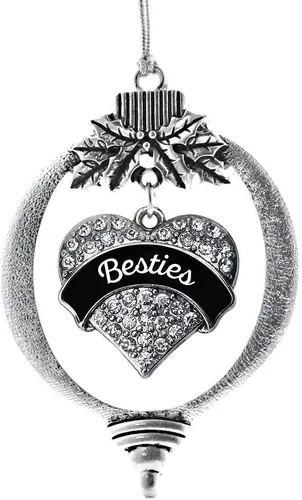 Miniatura 208 de Inspired Silver Adornos festivos de dije de corazón pave de plata con circonitas cúbicas