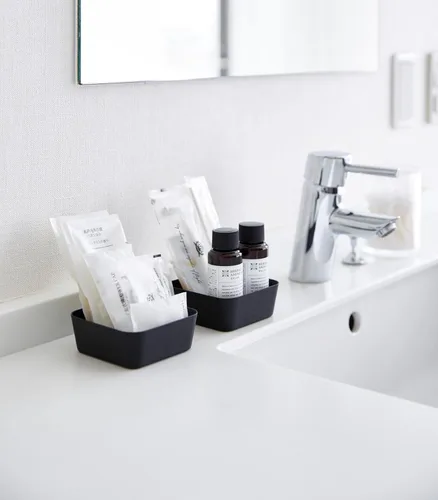 Miniatura 2 de YAMAZAKI Home Tower Bandeja de tocador para ahorrar espacio, 3.5 x 3.5 pulgadas, acero Negro