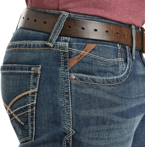 Miniatura 4 de ARIAT Jeans rectos para hombre M5 Straight Stretch Remming apilable pierna recta